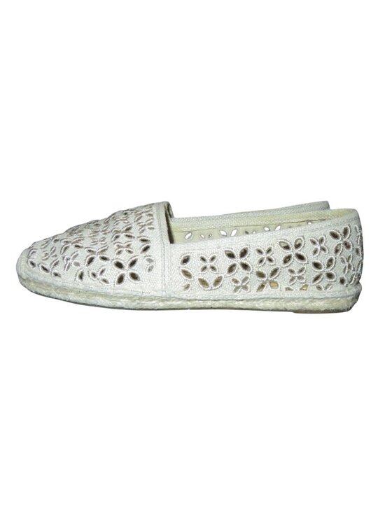 Michael Kors Shoes - Michael Kors Darci Floral Laser Cut cutout Natural Cream Fabric Espadrille Flats